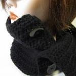 Button Up Cowl - Black